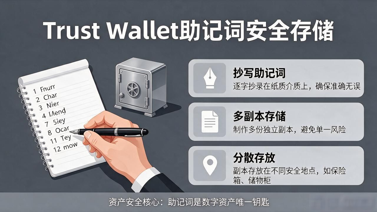 如何在Trust Wallet中复制和管理资产？_Trust Wallet助记词备份方法_Trust Wallet资产恢复操作