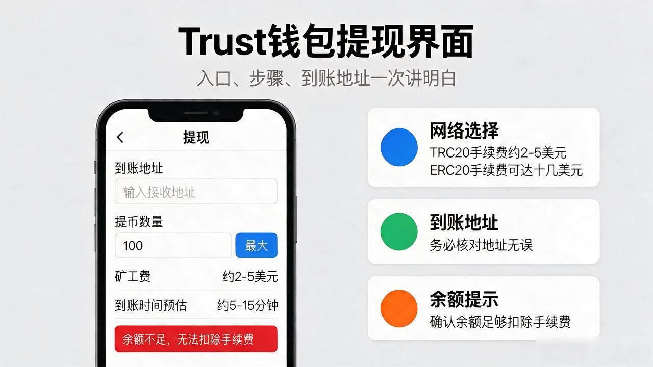 Trust钱包的提现操作界面解析_Trust钱包提现入口在哪里_资产页底部操作指南