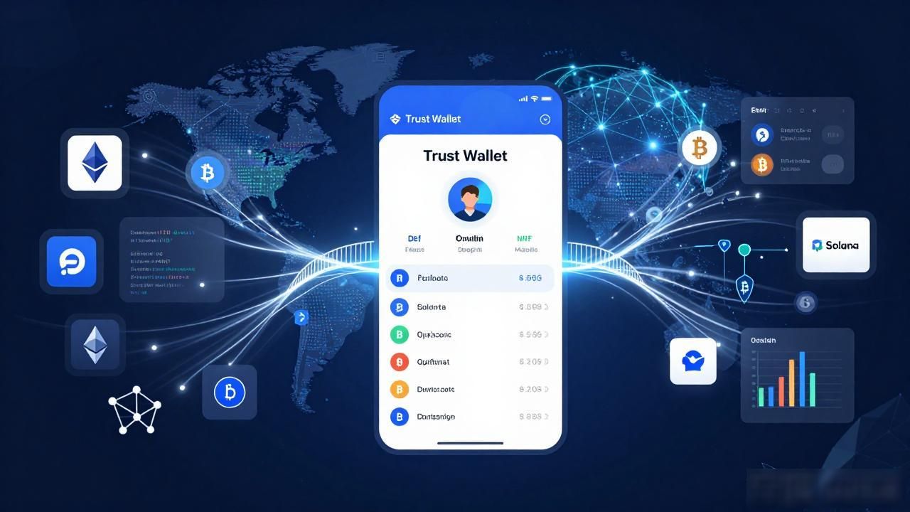 通过Trust Wallet官方APP了解不同数字货币市场的动态与机会!_直观友好的数字资产工具_数字资产实时动态工具