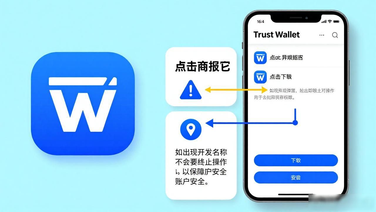 掌握安全数字资产入口_官方下载指引图_trust钱包下载图