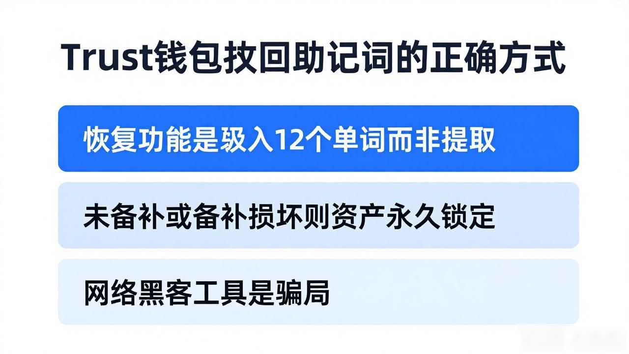 trust钱包怎么查看助计词_助记词安全误区_助记词恢复方法
