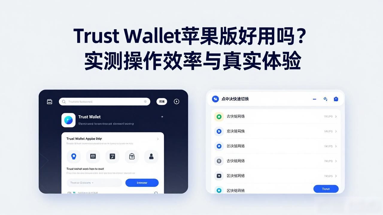 Trust Wallet iOS 使用体验_Trust Wallet苹果版的操作效率与使用体验_iOS 加密钱包管理