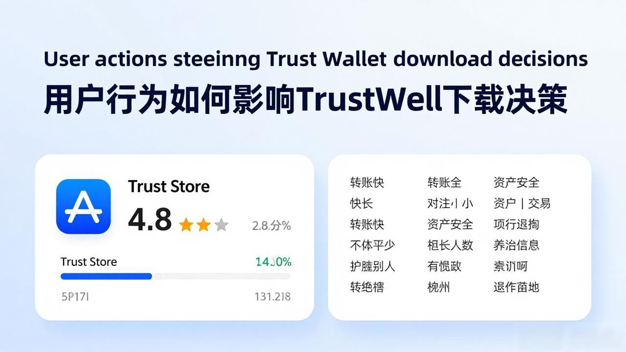 应用商店评分评论影响_下载Trust Wallet决策因素_User actions steering Trust Wallet download decisions
