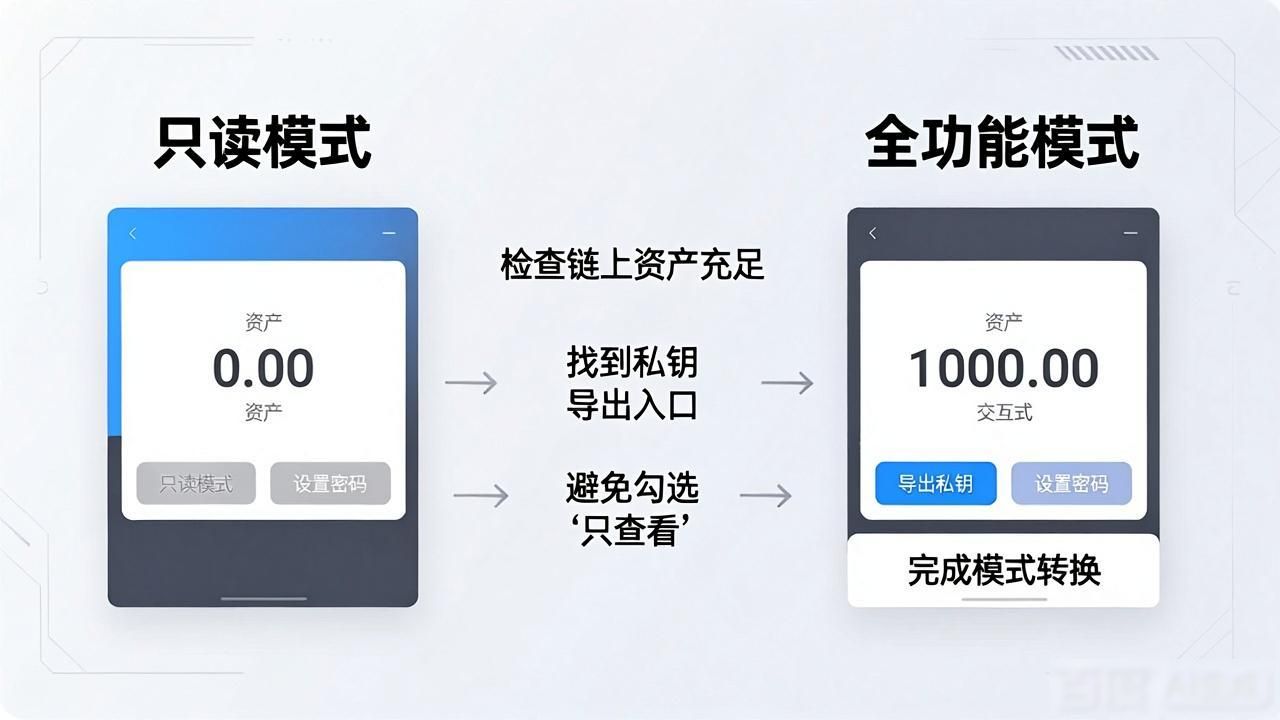 trust只限查看钱包_Trust钱包只查看模式解除_Trust钱包无法交易解决方法