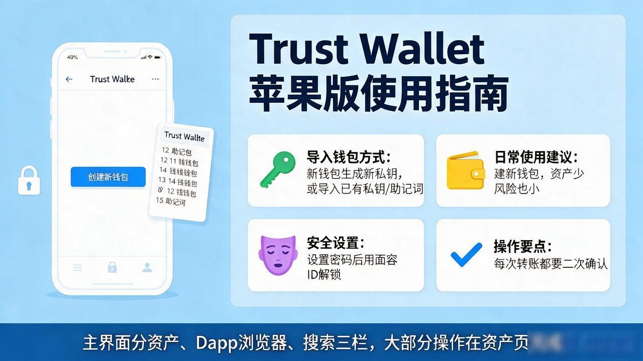Trust Wallet苹果版的用户指南与推荐使用_Binance 官方钱包 iOS 安装教程_Trust Wallet iPhone 安全使用